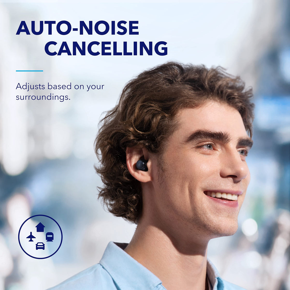 Soundcore by Anker Space A40 Adaptive Active Noise Cancelling Wireless Earbuds, Reduce Noise by Up to 98%, Ultra Long 50H Playtime, 10H Single
