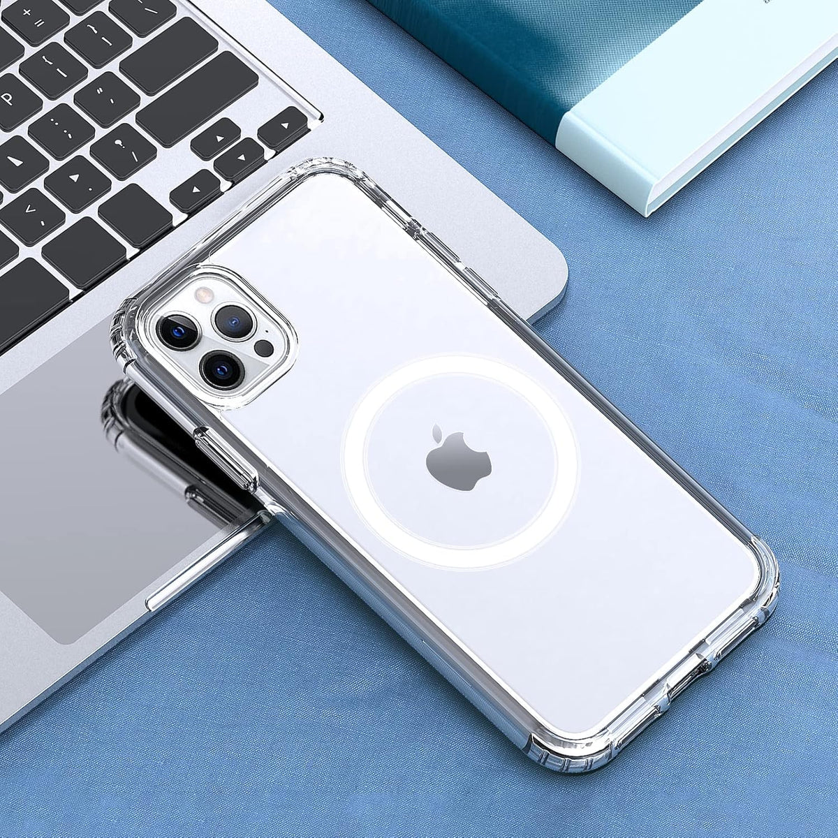 amCase Cellular Phone Case - Compatible with MagSafe, iPhone 11 Pro Max (6.5"), Shock-Absorbent, Clear