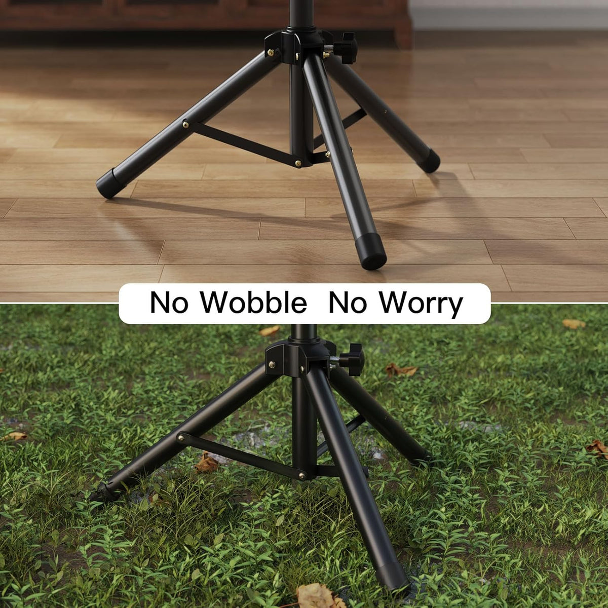 AMADA HOMEFURNISHING Height Adjustable Projector Tripod Stand for 26 to 51 in, Foldable Laptop Tripod Stand, Portable Outdoor Projector Stand for Laptop, Projector, DJ, or Sheet Music-AMPS02