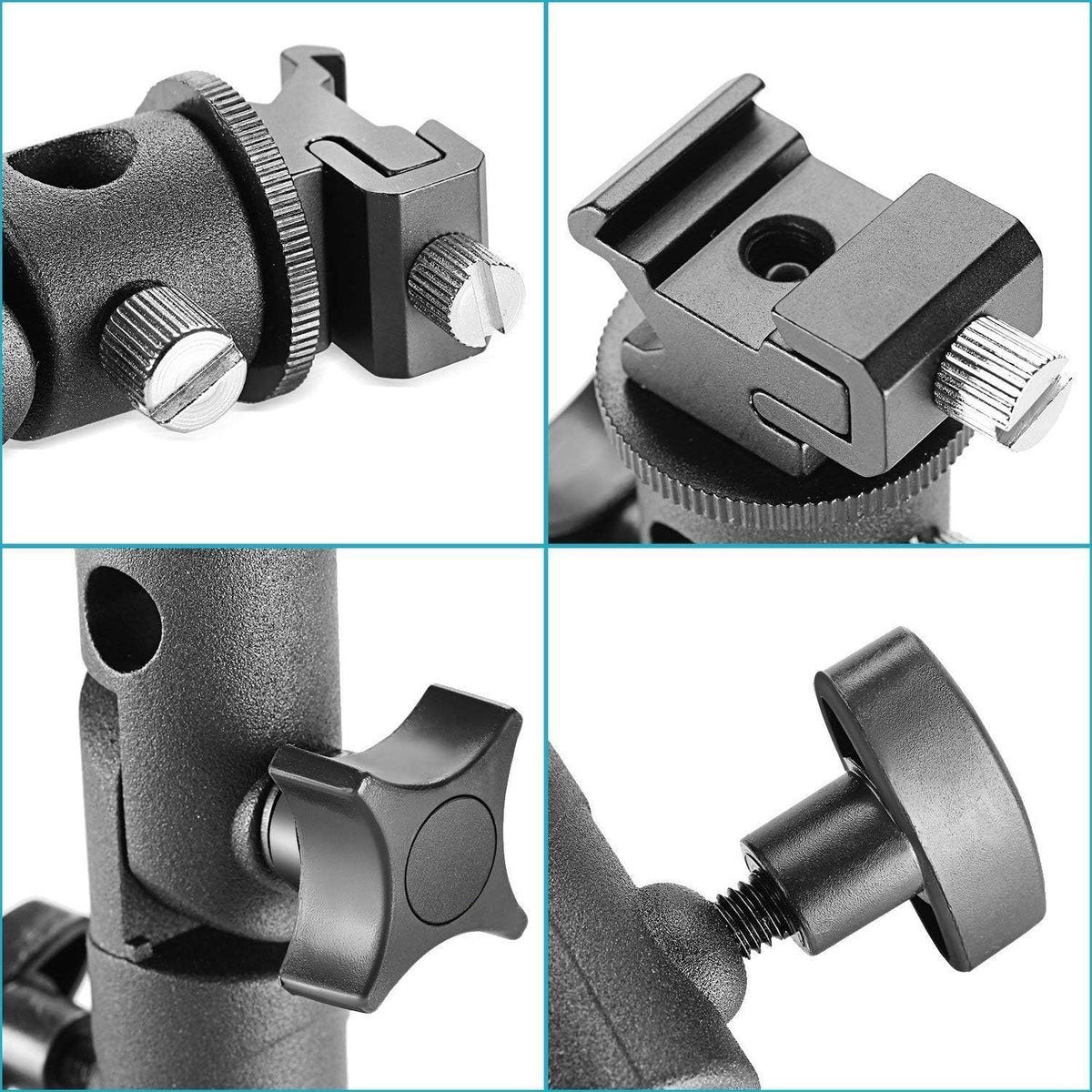 SLOW DOLPHIN Camera Flash Speedlite Mount Swivel Light Stand with Umbrella Bracket Holder (2 PCS)