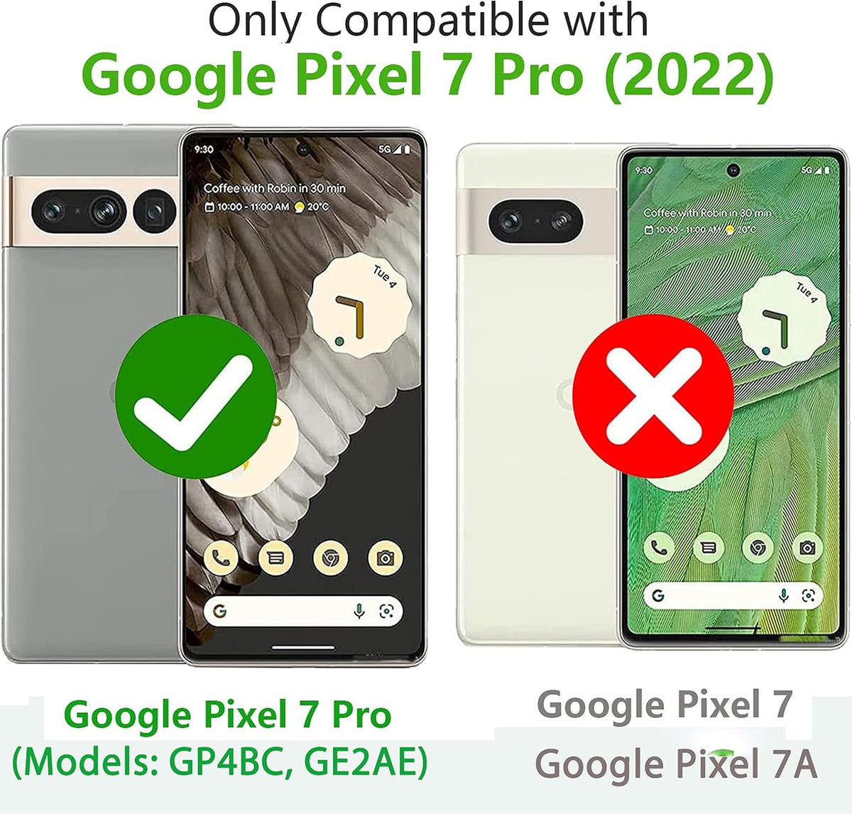 Shockproof Dust/Drop Proof Case for Pixel 7 Pro, 3-Layer Full Body Protection [without Screen Protector], Rugged Heavy