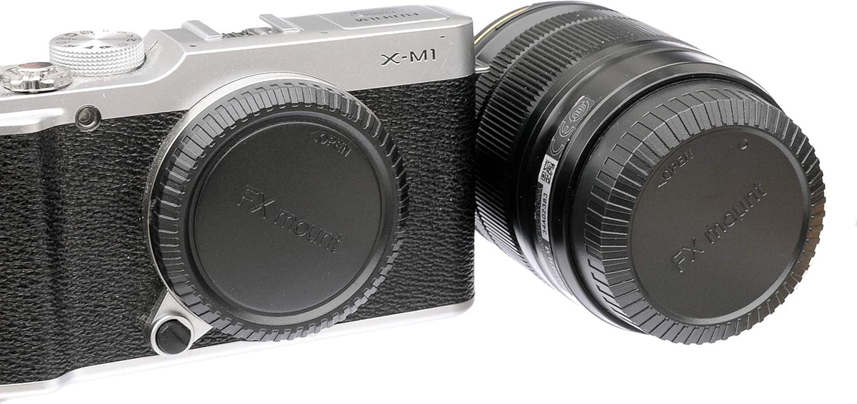 (2 Pack) Fuji X Mount Lens Rear Cap & Body Cover for Fujifilm X-Pro2, X-Pro3, X-E3, X-E4, X-T1, X-T2, X-T3, X-T4