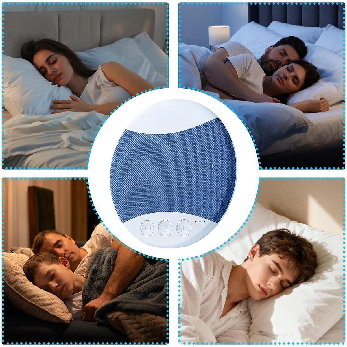 Generic Pillow Speaker | Wireless Sound Machine - Thin Speaker with White Noise | for Home Bedroom Dorm Hotel Work