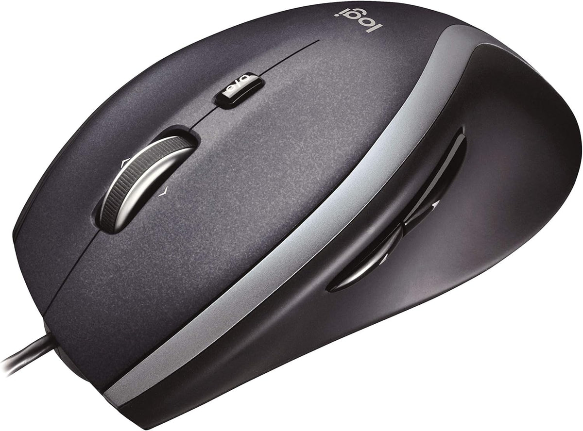 Logitech M500 Corded USB Mouse, Wired for Computers and Laptops, Dark Gray, Hyper-Fast Scrolling