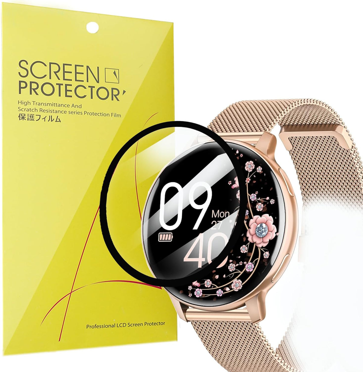 Compatible for DEKELIFE Smart Watches Screen Protector, [3 Pack] 3D Full Coverage PET Soft Film for 1.39'' Smart Watches