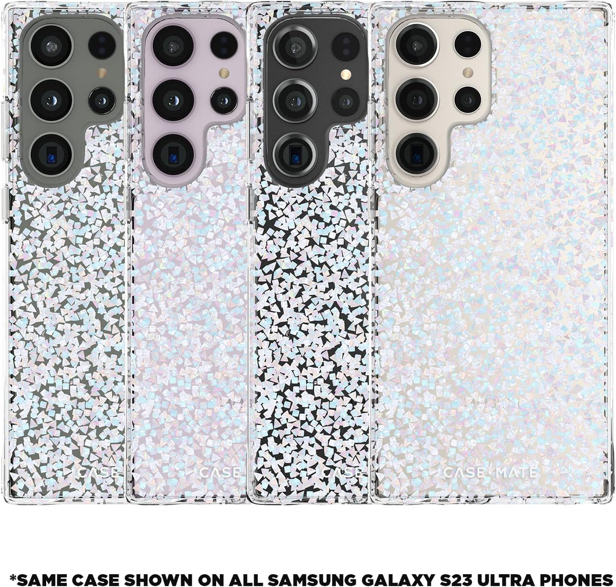 Case-Mate Twinkle Diamond Phone Case for Samsung Galaxy S23 Ultra [6.8"] with [12ft Drop Protection] & [Wireless