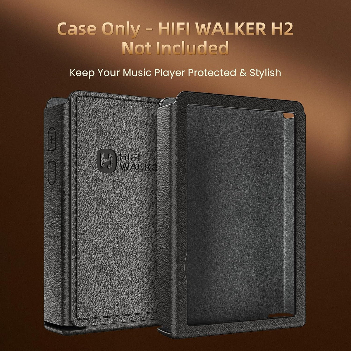 HIFI WALKER H2 Protective PU Leather Case for Portable HiFi Music Player, Shockproof & Durable, Black