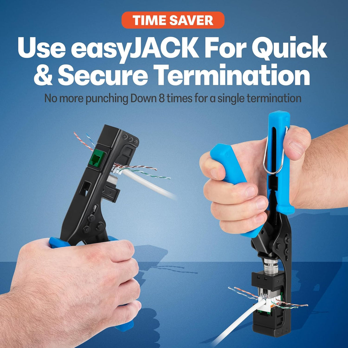 Everest 90° Angled RJ45 Cat5e Keystone Jacks 10-Pack in Green - Slim Profile Female RJ45 Connectors - Cat 5e Keystone Jack - Compatible with 90° Angled Speed Termination Tool - easyJACK (B094WB91H3)