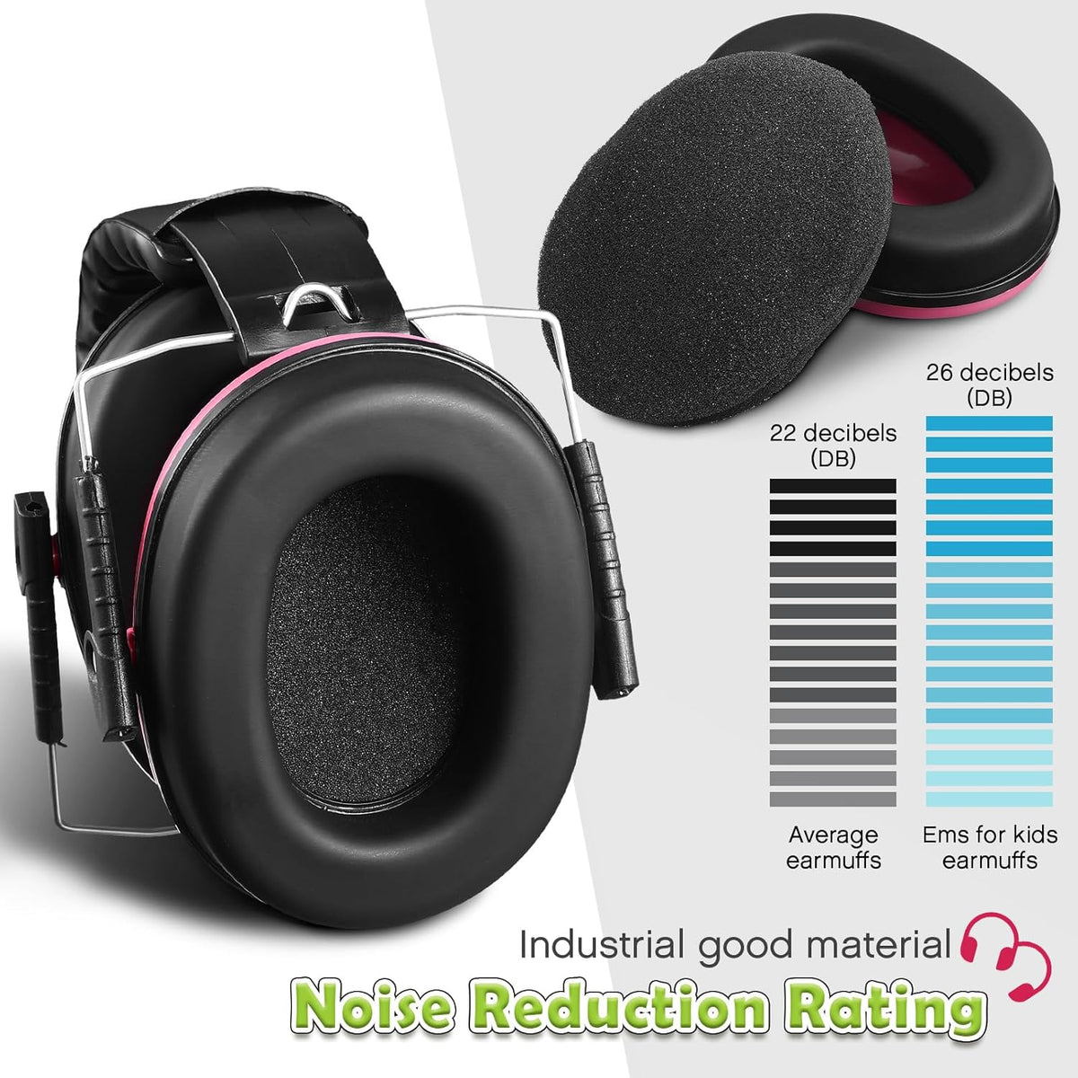 Xuhal 12 Pcs Kids noise reduction headphones Ear Protection Earmuffs for Kids Noise Reduction Ear Muffs for Children 27NRR(Stylish)