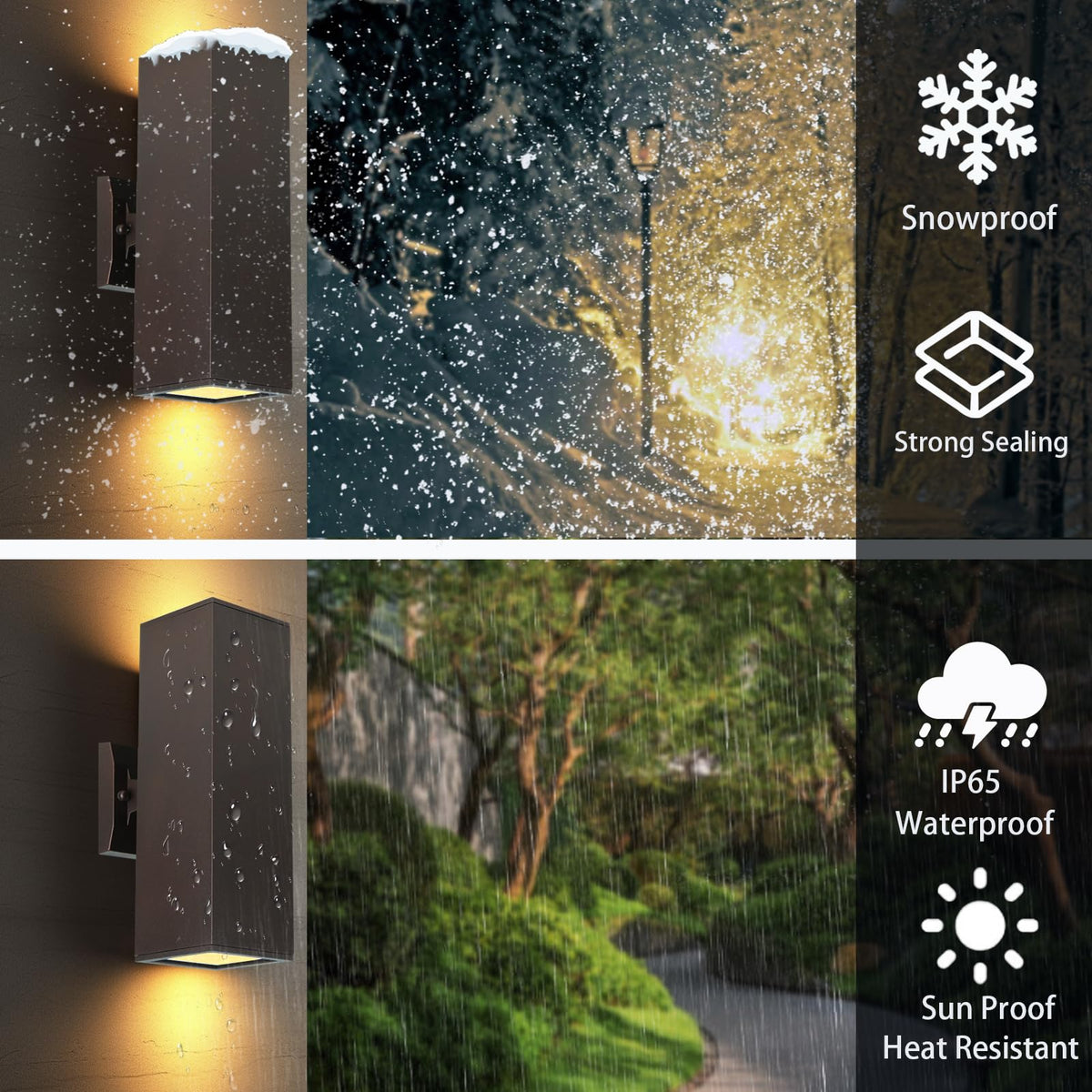 iYogaled Dusk to Dawn Outdoor Wall Light,Patio Wall Light Fixture, Oil Bronze Porch Lights Outdoor Wall, Anti Rust Waterproof Outside Wall Sconces