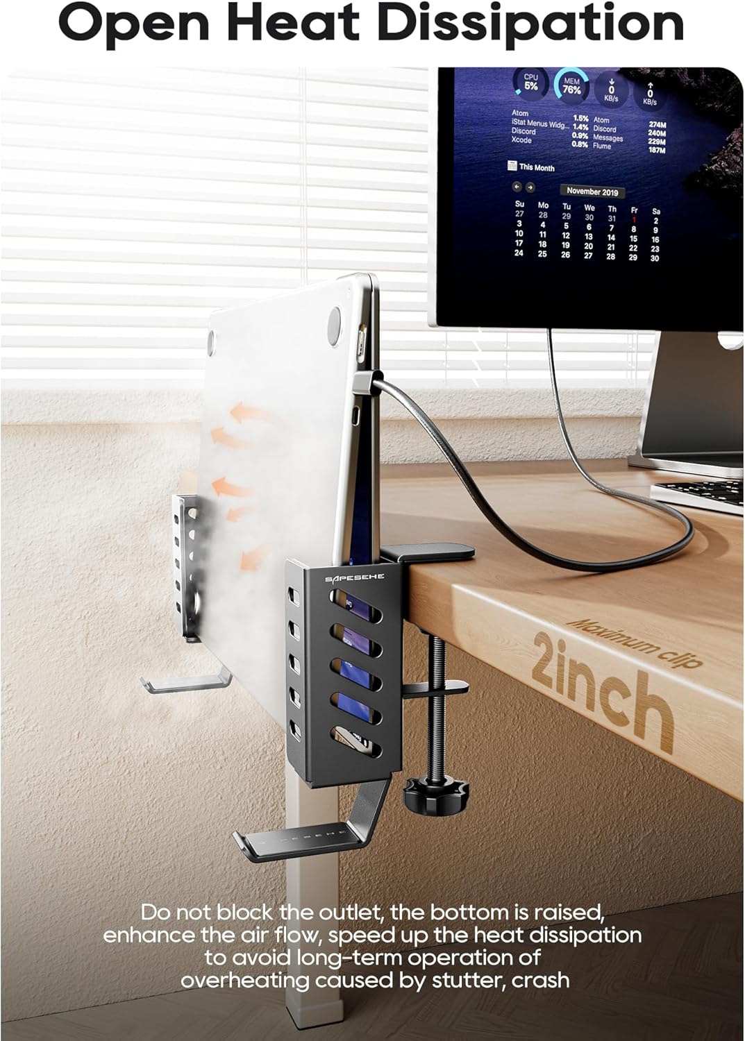 Laptop Holder Vertical, Laptop Stand for Desk