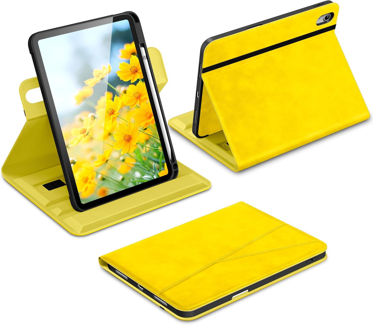 DTTO A16 11th 10th (2025/2022), 360 for iPad Case, iPad / Generation Case Degree Rotating Premium Leather Folio Stand
