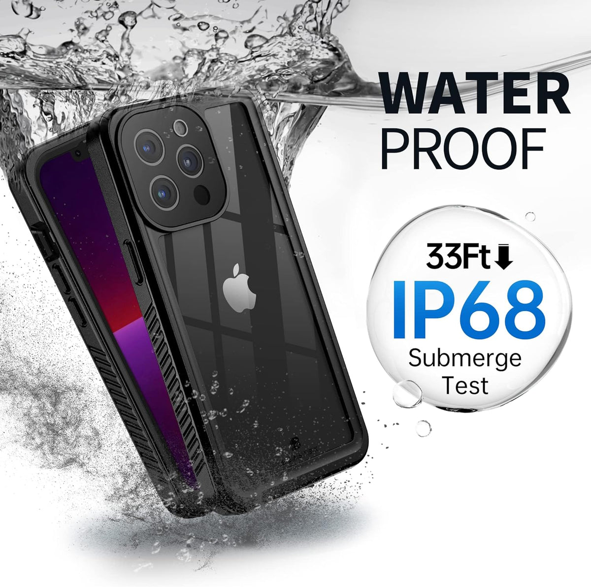 BEASTEK Waterproof Case for Apple iPhone 13 Pro Max, FSN Series, Heavy Duty Shockproof Dustproof Cover with Built-in
