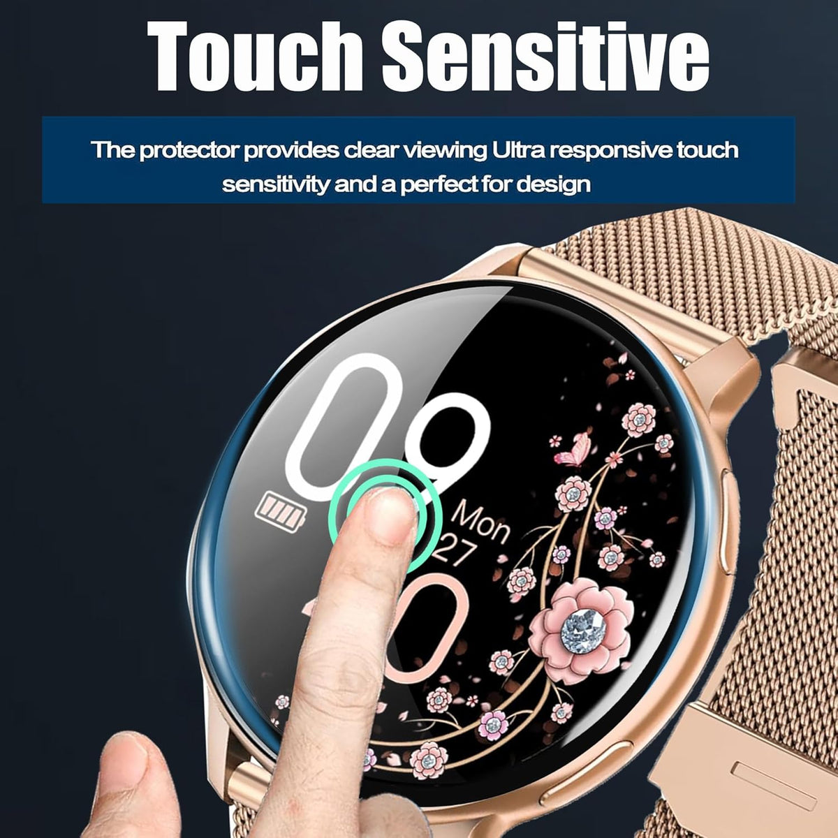 Compatible for DEKELIFE Smart Watches Screen Protector, [3 Pack] 3D Full Coverage PET Soft Film for 1.39'' Smart Watches