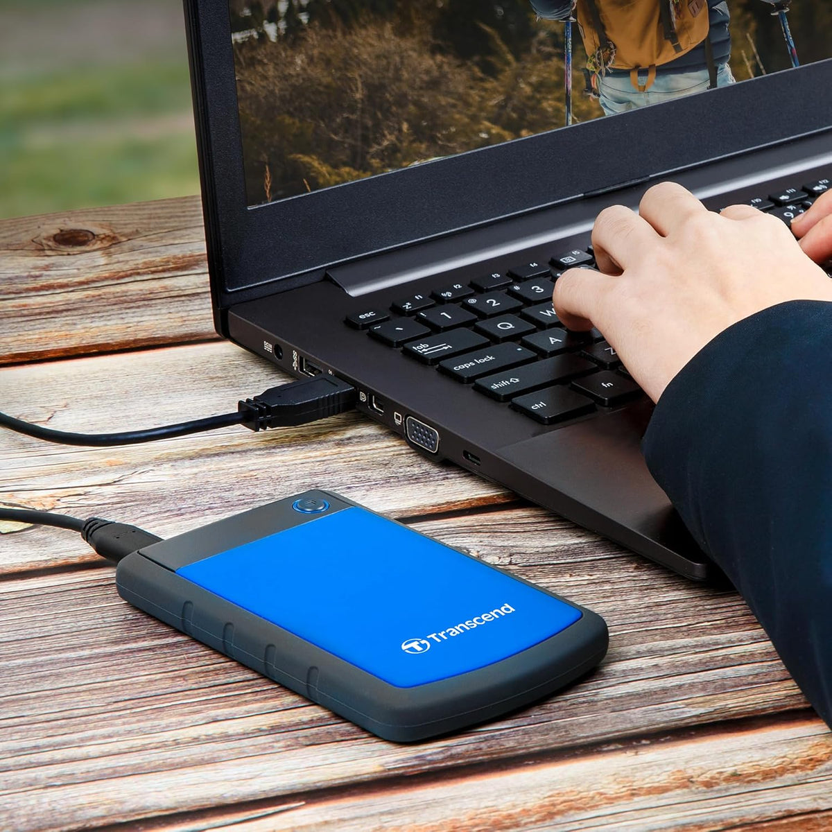 Transcend 1TB USB 3.1 Gen 1 StoreJet 25H3B SJ25H3B Rugged External Hard Drive TS1TSJ25H3B Blue