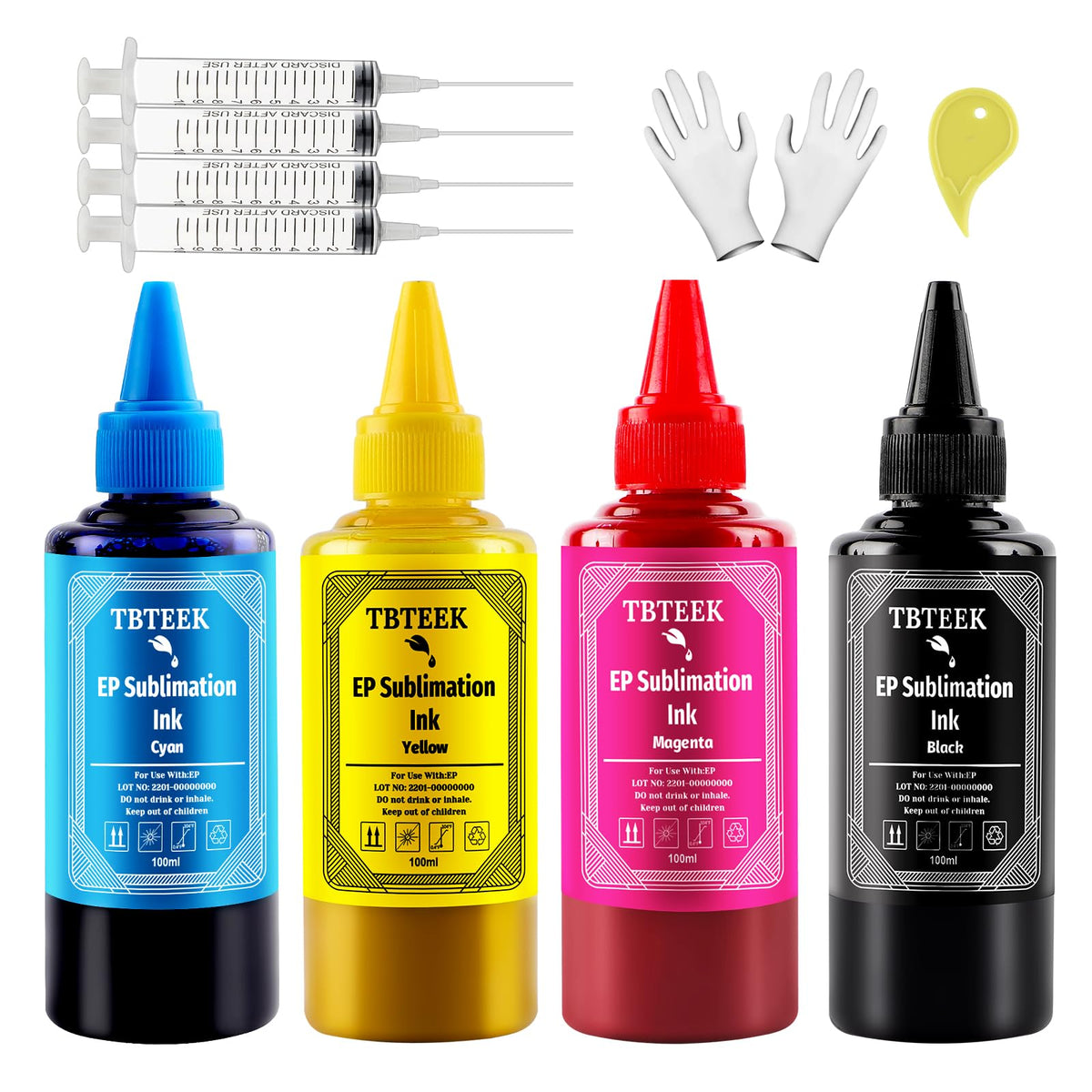 TBTeek Sublimation Ink for Inkjet Printers C68 C88+ L555 L365 L375 L455 L565 L1300 WF7610 XP-434 XP-320 NX 515 NX 420 NX-330 Heat Press Transfer