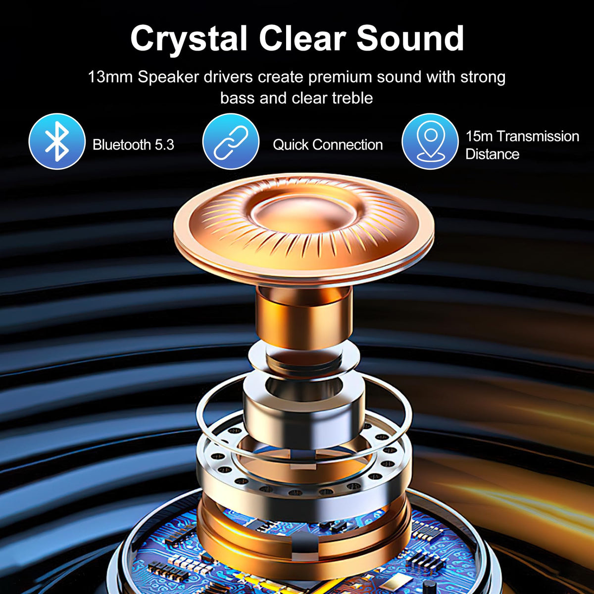 Earbuds, Wireless Earbuds 2026 Bluetooth 5.3 Headphones, 56Hrs Hi-Fi Stereo Deep Bass Earphones with 4 ENC Noise Cancelling Headphones Mics, IPX7