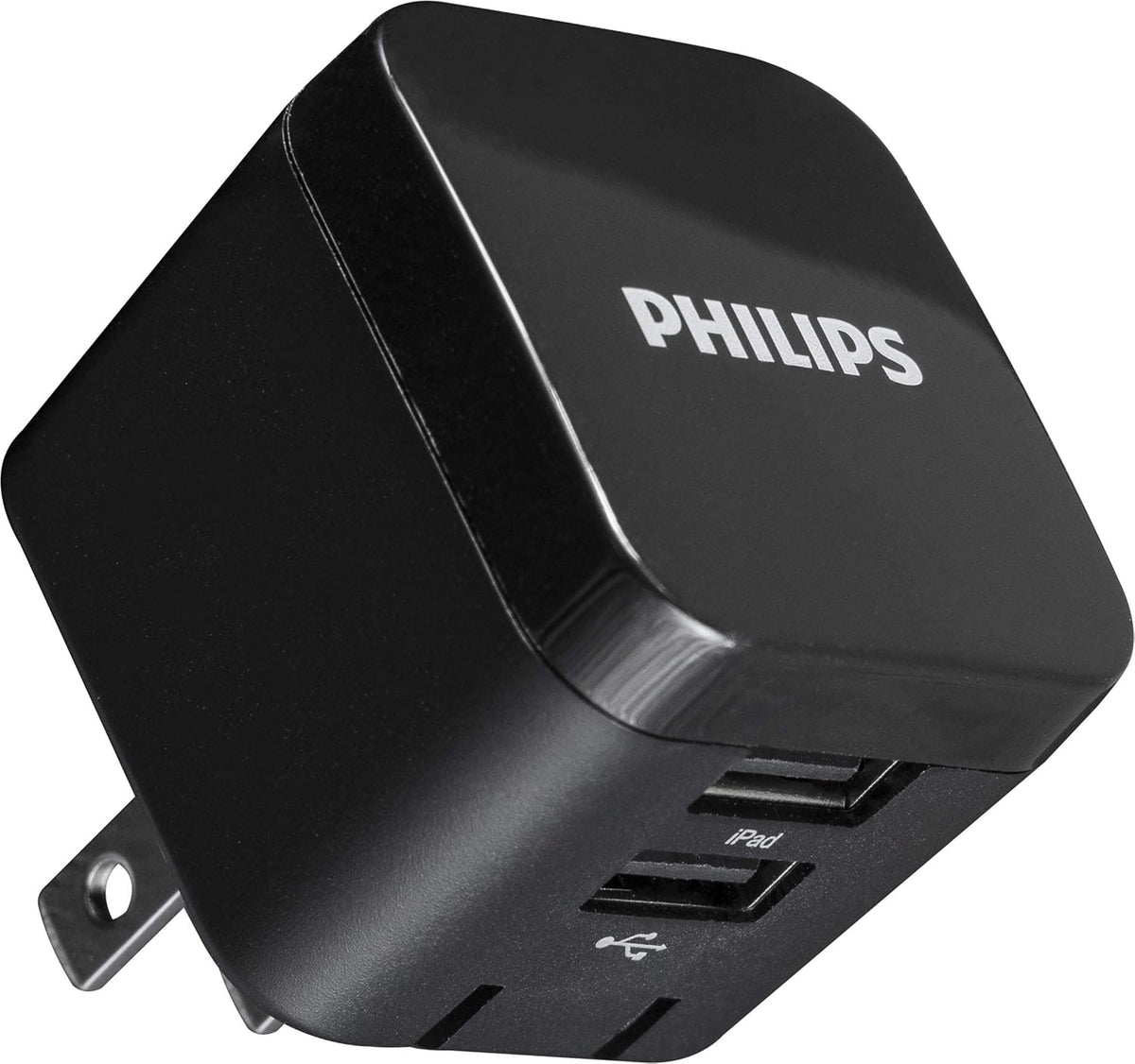 Philips 2 Port Wall Charger Charging Kit, 12W, USB-A to Lightning Cable, for iPhone 12/11/Pro/Max/XS/XR/X/8, iPad Pro,