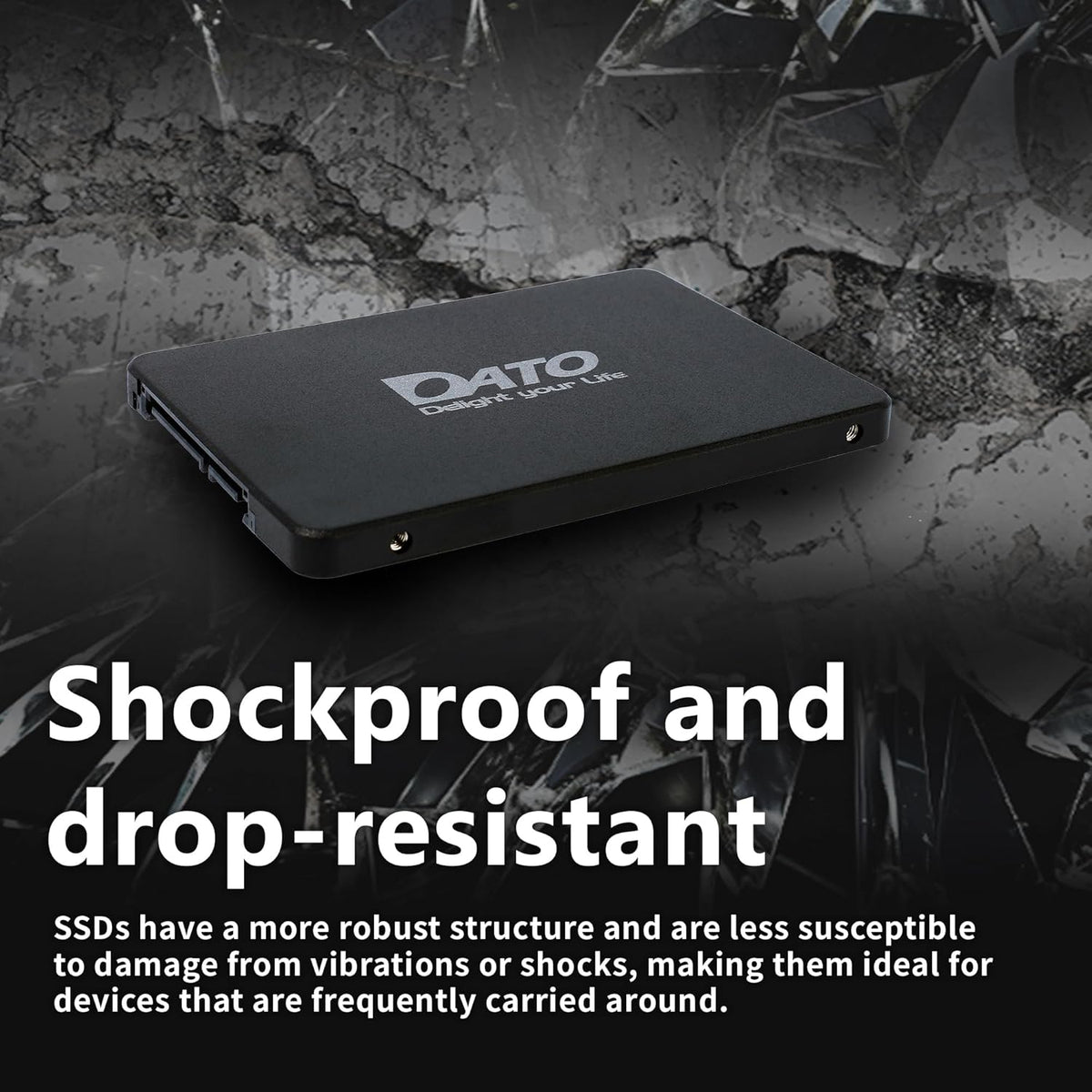 DATO 512GB SSD 2.5" SATA III Internal Solid State Drive, 3D NAND, SLC Cache, Up to 535/500 MB/s, Compatible with Laptop & PC Desktop