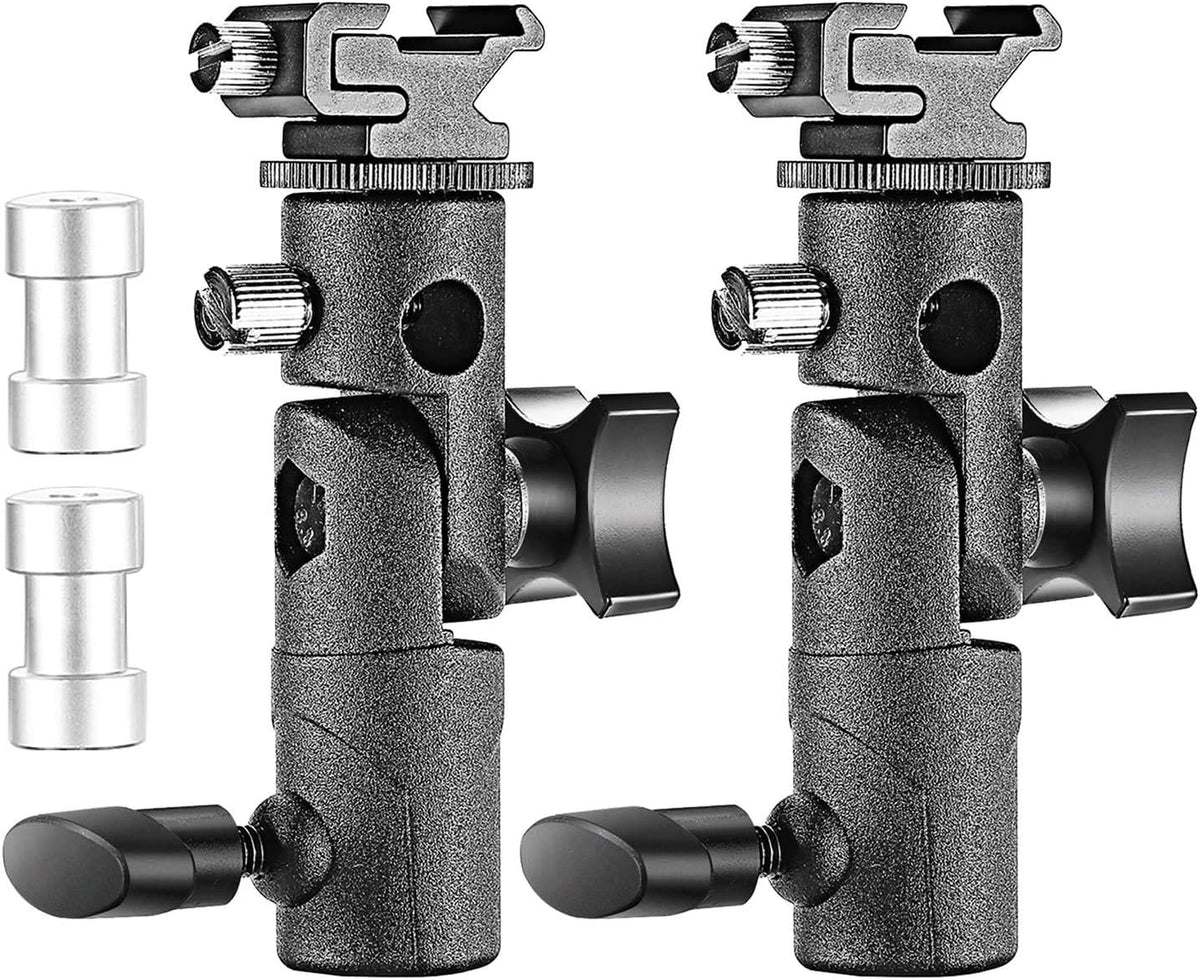 SLOW DOLPHIN Camera Flash Speedlite Mount Swivel Light Stand with Umbrella Bracket Holder (2 PCS)