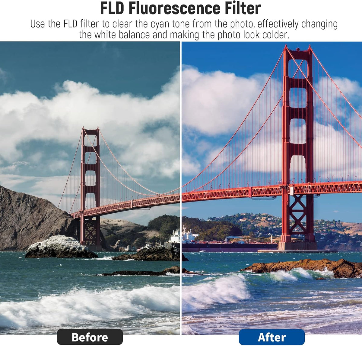Neewer 82mm ND Lens Filter Kit: UV, CPL (Circular Polarising), FLD, ND2, ND4, ND8, Lens Hood and Lens Cap for Canon