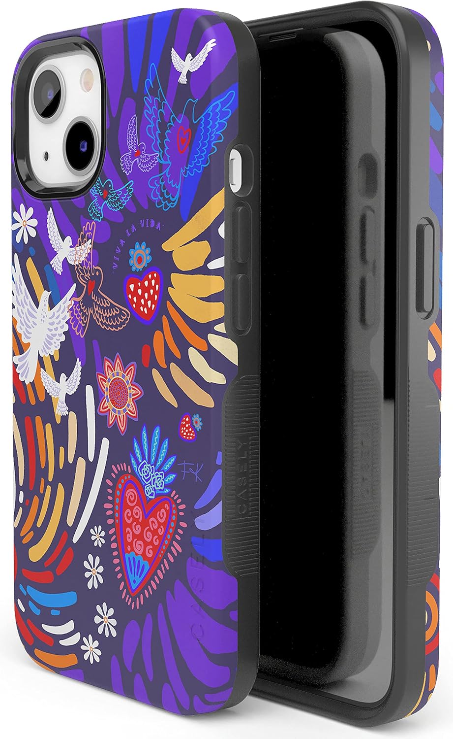 Casely iPhone 14 Case | Viva La Vida | Frida Kahlo Collage | Compatible with MagSafe