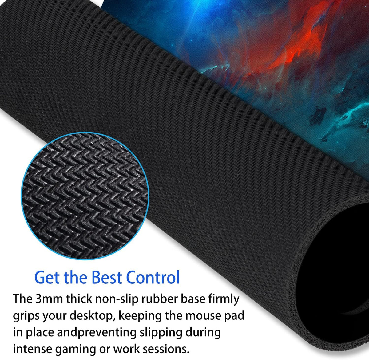 Galaxy Mouse Pad Personalized Design, Non-Slip Surface, Rubber Base, Small Office Desk Pad for Computers and Laptops