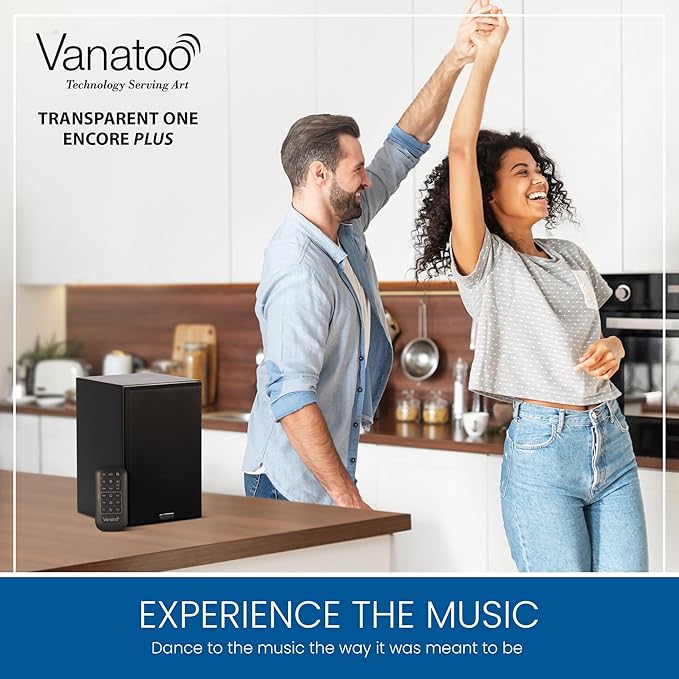 Vanatoo Cherry Transparent One Encore Plus Near Field Studio Monitor Speakers Pair for TV PC Gaming. Powered Speakers for Desktop and Room. AUX USB Bluetooth Toslink Optical Coax Remote.