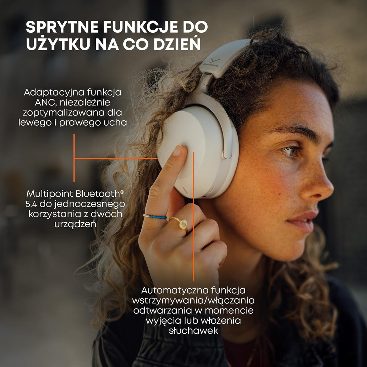 beyerdynamic AVENTHO 300 Wireless Over-Ear Headphones with ANC, Dolby Atmos and Head Tracking (Nordic Grey)