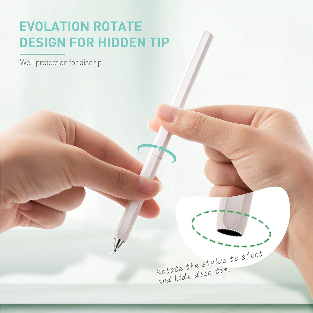 Universal High Sensitive Capacitive Disc Tip Stylus Pen for iPhone, iPad, Samsung, Galaxy, Tablet, Kindle