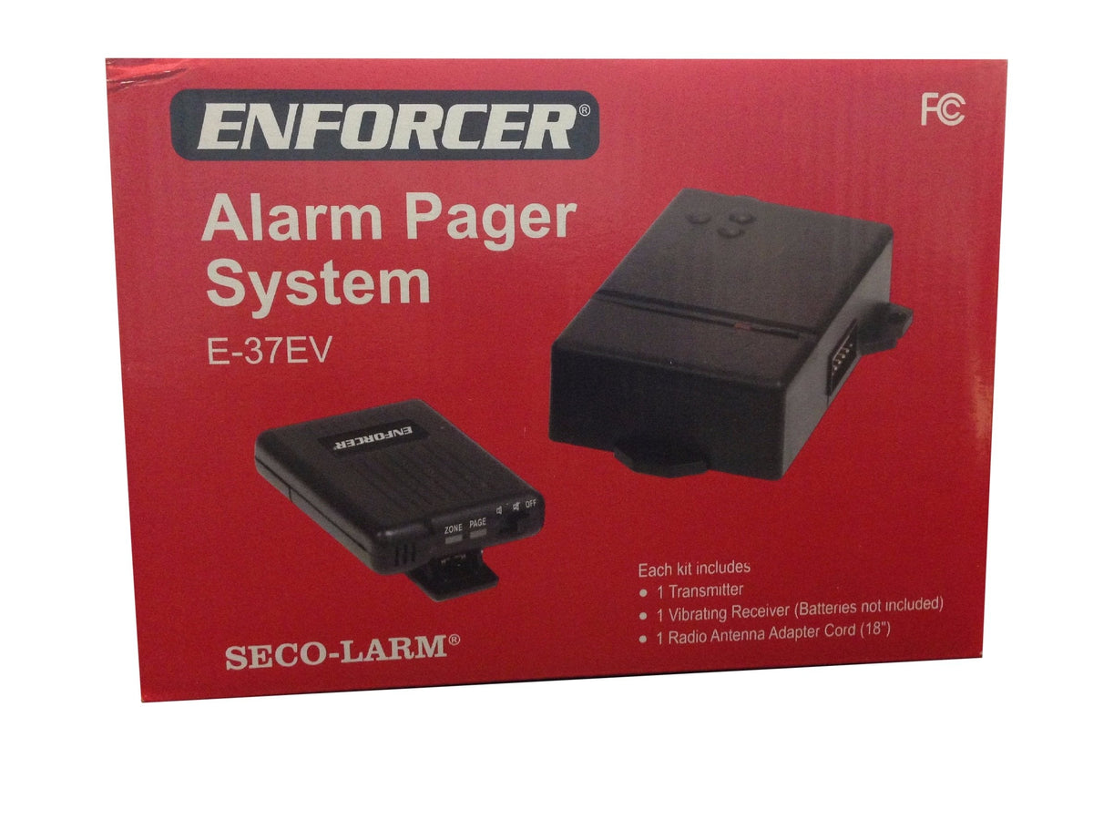Seco-Larm E-37EV Alarm Pager System, Monitors up to three zones per premises or vehicle, Manual Paging, 4W output, One Half Mile Range