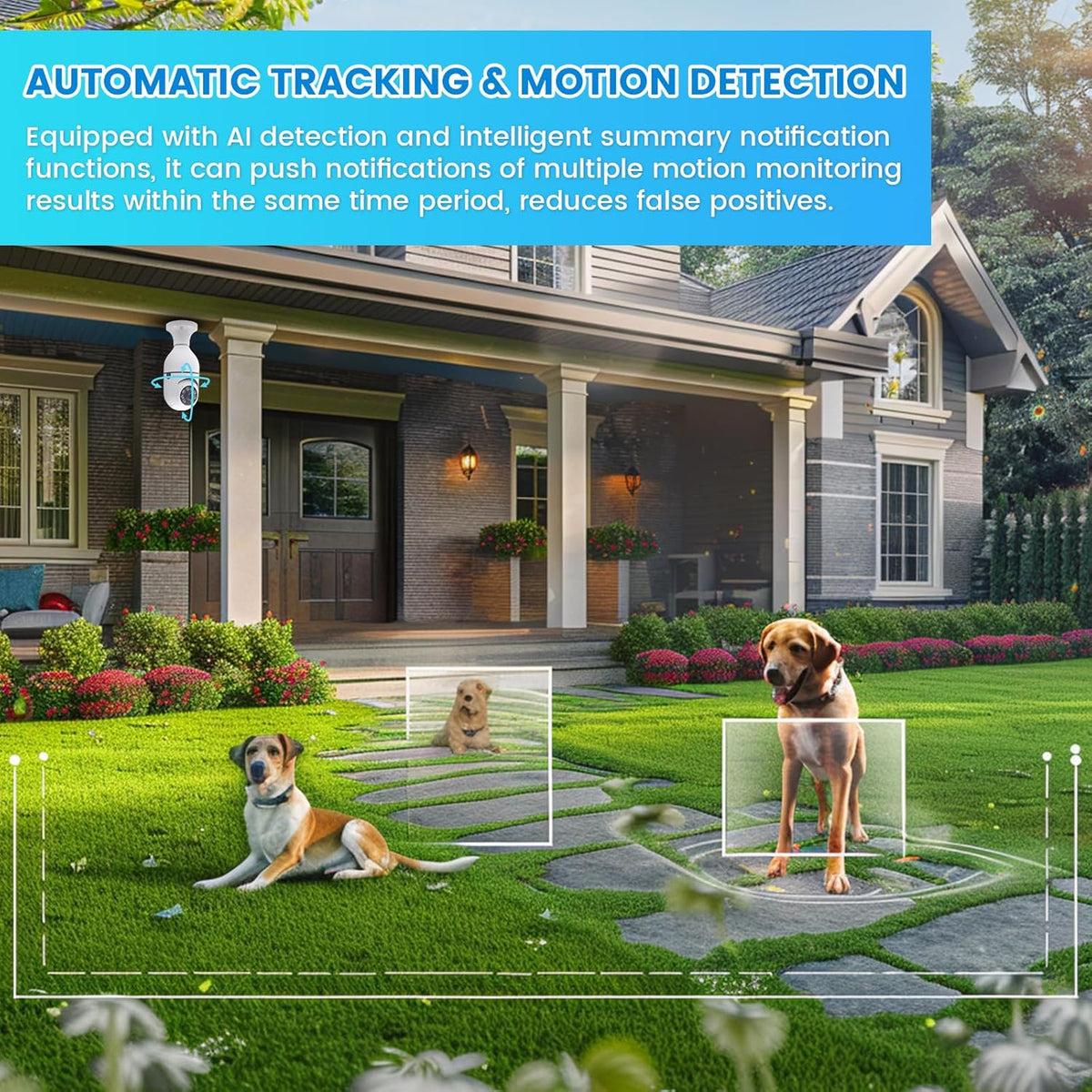 Light Bulb Security Camera, Ring 2.4G Hz WiFi Camera for Home Security with Spot Light, 24/7 Recording (2 x Light Bulb)