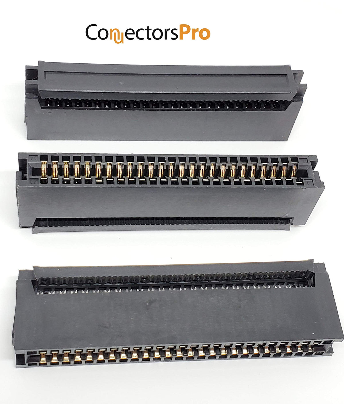 PC Accessories - Connectors Pro 50 Pins IDC 2.54mm Card Edge Connector for Flat Ribbon Cable 50P, CE50 5-Pack