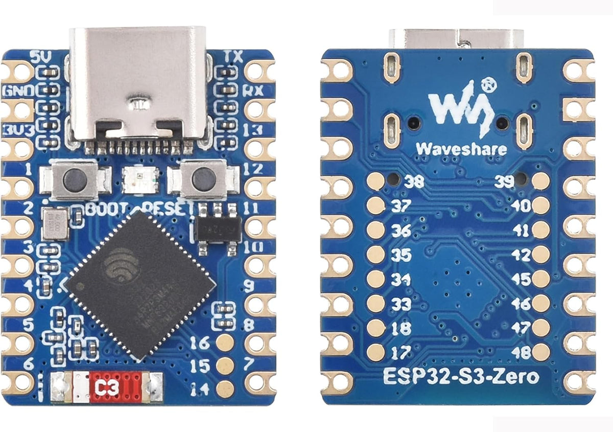 ESP32-S3 Mini Development Board - Dual-Core Processor, 240MHz, 2.4GHz Wi-Fi & Bluetooth 5, 4MB Flash Memory