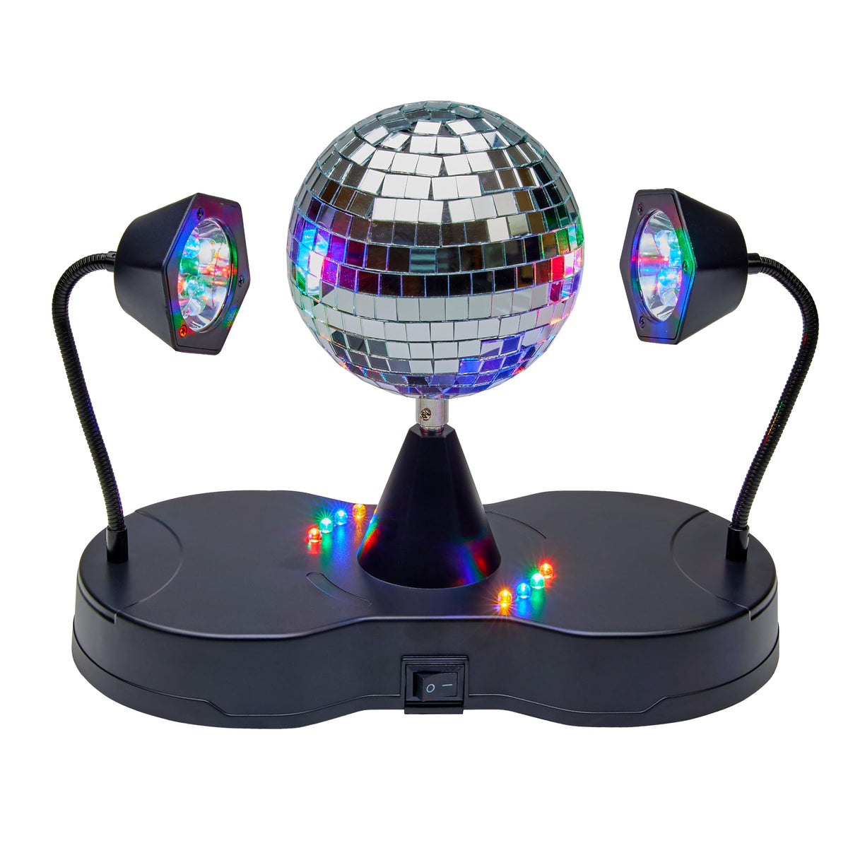 Playbees Rotating Disco Ball - LED Revolving Disco Ball with Movable Strobe Lights for Disco Party Decor, Mirror Lights Party, Mini Lava Lamp