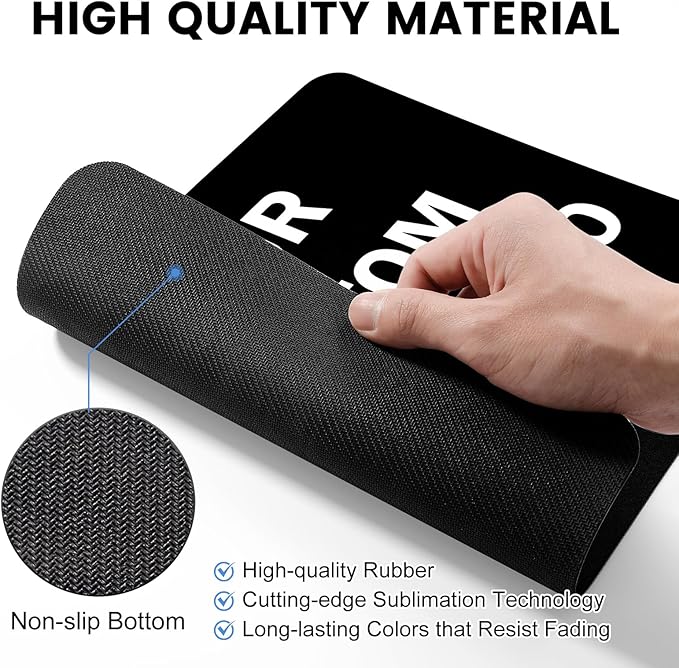 100 Packs Custom Mouse Pad Bulk with Photo Logo Personalized Image Text Laptop Desk Mat Sublimation Customized Non-Slip Desk Writing Pad for Office Work &amp Gaming7.9x9.5 in