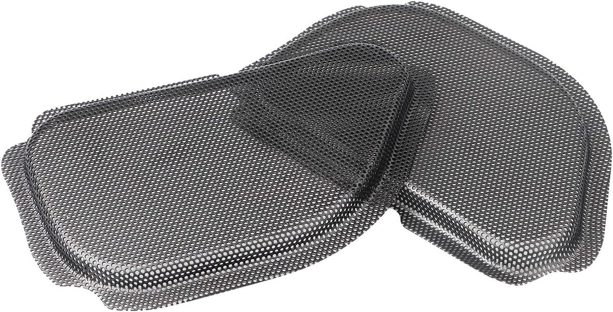 Black Metal Fairing Mesh Front Speaker Grills Cover Trim Replacement for Harley Road Glide FLTR (1998-2013)