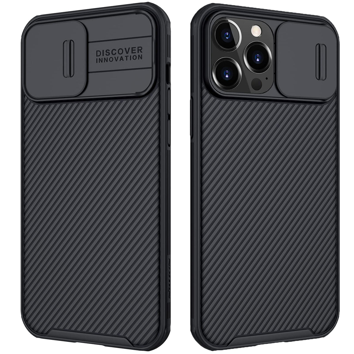Mangix For Iphone 13 Pro Max Case With Camera Cover,Slim Fit Thin Polycarbonate Protective Shockproof Cover With Slide Camera Co