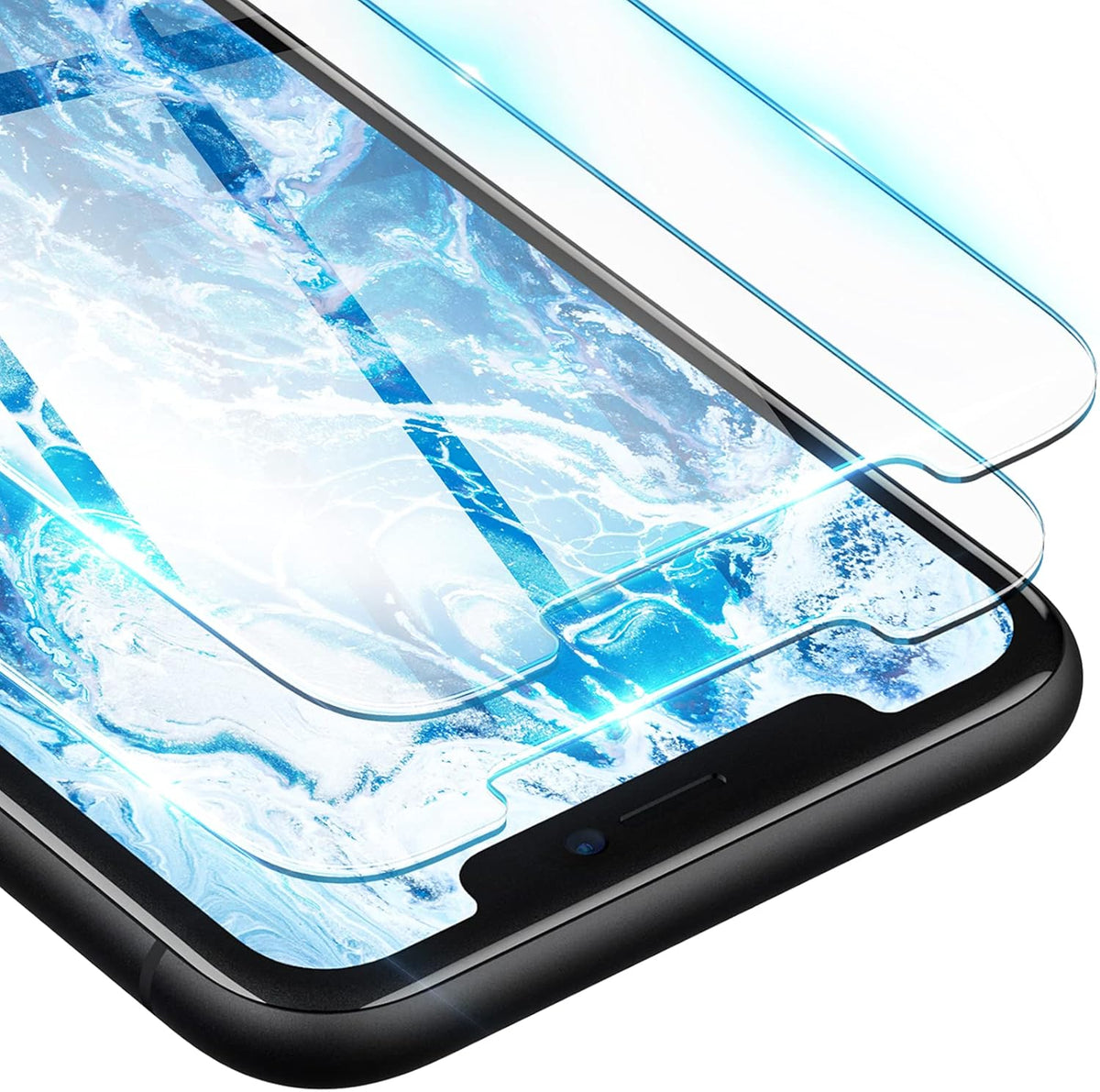 ORIbox Glass Screen Protector for iPhone 11 and iPhone XR, 2 Packs Anti-Scratch HD Tempered Glass Protector