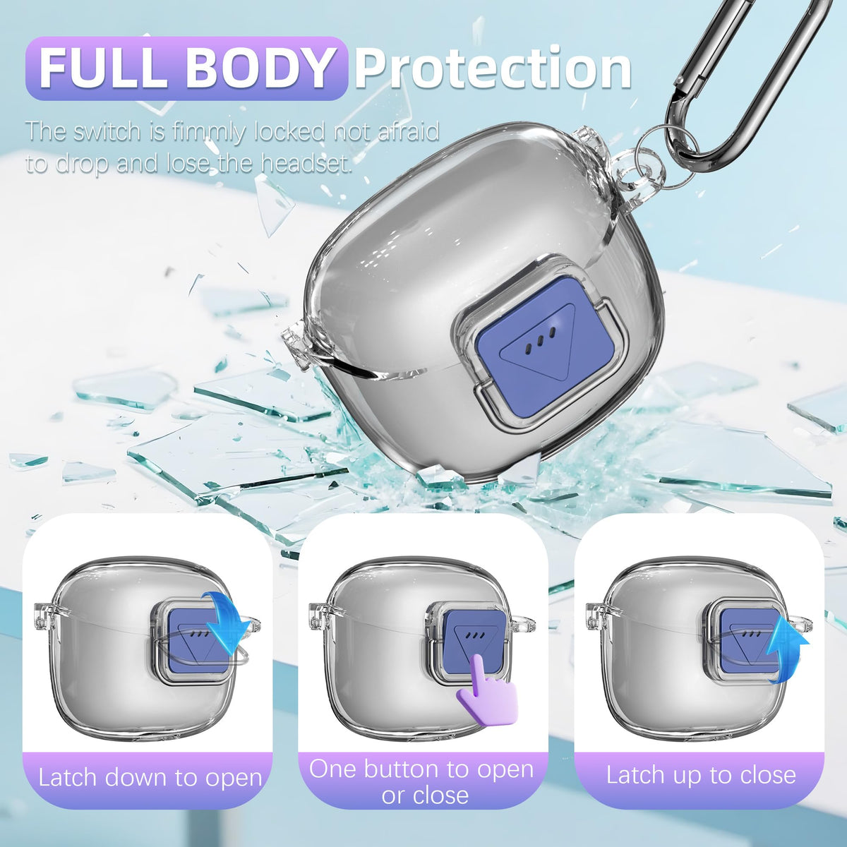 Upgrade Secure Lock for JBL Tune Flex 2 Case Cover with Cleaner kit, Clear TPU Protective Cover with JBL Tune Flex 2 True Wireless Noise Cancelling