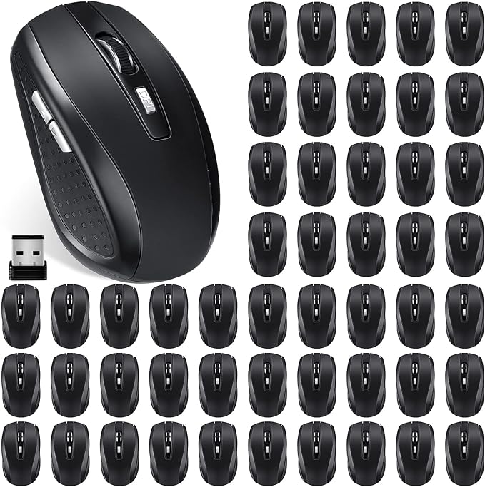 Macarrie 8 Pack Wireless Mouse for Laptop 1200dpi Wireless Computer Mouse Bulk with 6 Buttons Included USB Receiver Compatible with Windows Pc Computer