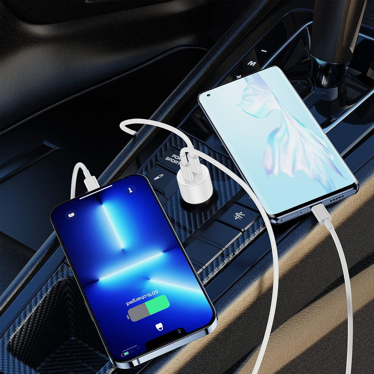 For iPhone 14/13/12 Pro Car Charger Fast Charging, [Apple MFi Certified] USB Type C Car Charger Fast Charge, 45W Dual