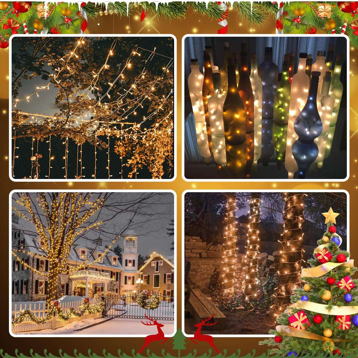 Heyworld Soft Twinkle Lights,100 Led Slow Twinkling Christmas Lights on White Wire Cord, UL Approved 27 Ft, Connect Up to 25 Sets,Indoor Outdoor