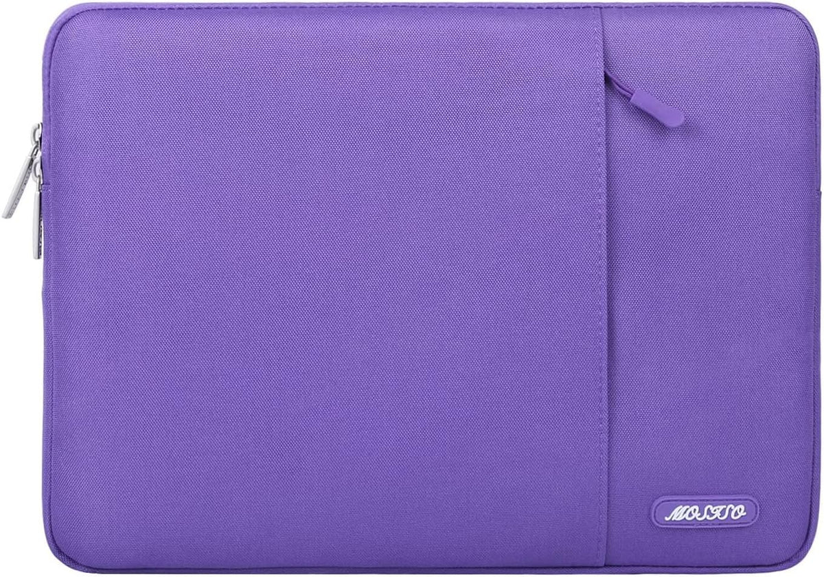 MOSISO Laptop Case 13.3 inch, 13-13.3 inch Laptop Sleeve Compatible with MacBook Air/Pro 13 / Pro 14, HP Dell ASUS Lenovo Notebook, Polyester Vertical Computer Sleeve Bag with Pocket, Ultra Violet