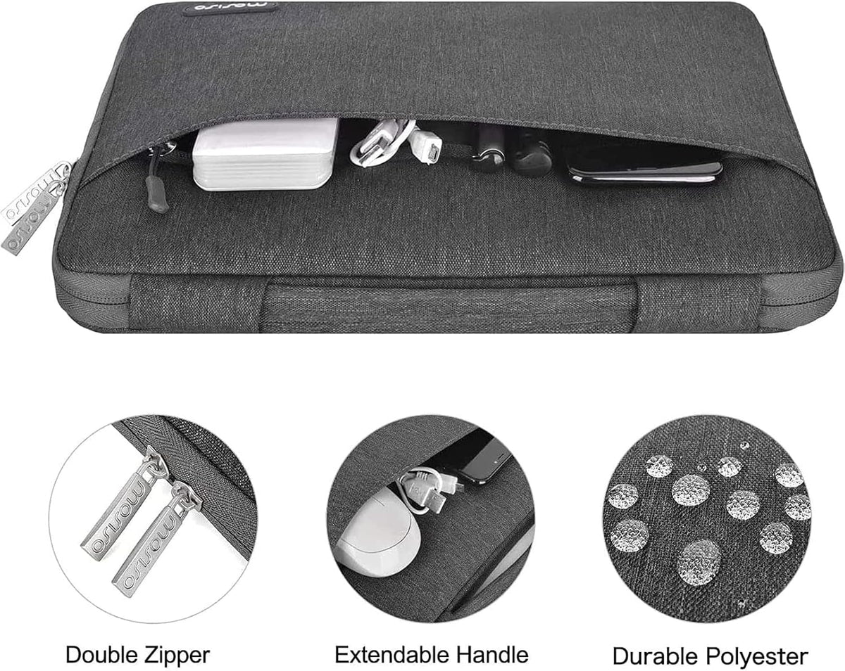 MOSISO Compatible with MacBook Air 13 inch Case 2025 2024 2023 2022 M4 A3240 M3 A3113 M2 A2681, Hard Shell&Sleeve Bag&Keyboard Skin&Webcam Cover&Screen Film for MacBook Air 13.6 inch, Slate Gray