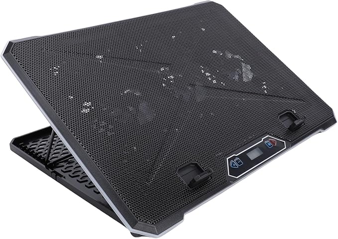 PUSOKEI Gaming Laptop Cooling Stand 10 Fans 5 Speeds RGB Light Strip 10 Modes with 2 USB Ports for 12-19 Inch Laptops Tablets Smartphones (14 Fans)