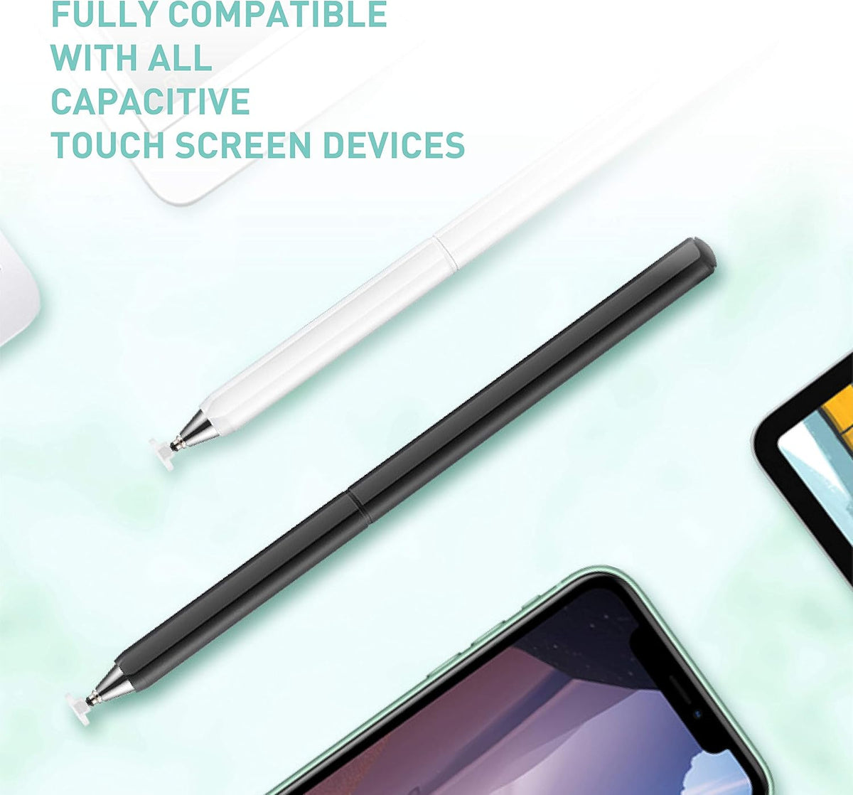 Universal High Sensitive Capacitive Disc Tip Stylus Pen for iPhone, iPad, Samsung, Galaxy, Tablet, Kindle