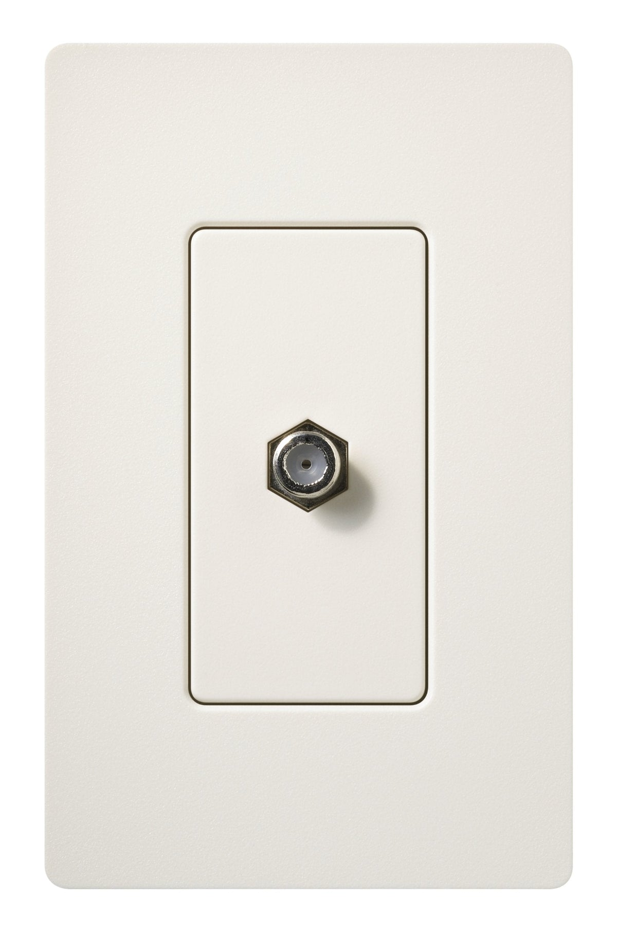 Lutron Satin Colors Coaxial Cable Jack - Biscuit