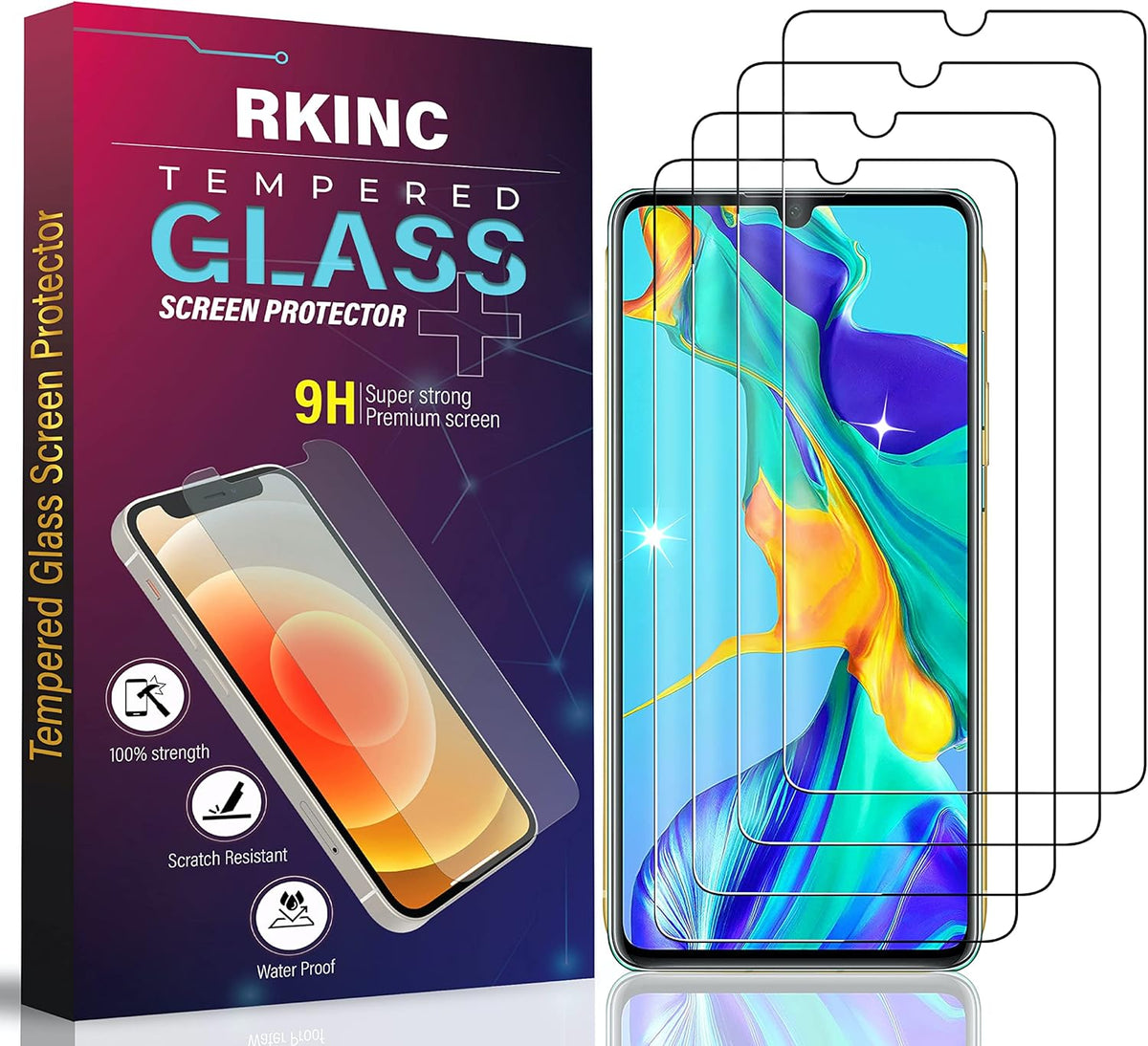 Samsung Galaxy A03/A03S/A03 Core/A02/A02s Tempered Glass Screen Protector [4-Pack] - 0.33mm, Anti-Scratch,