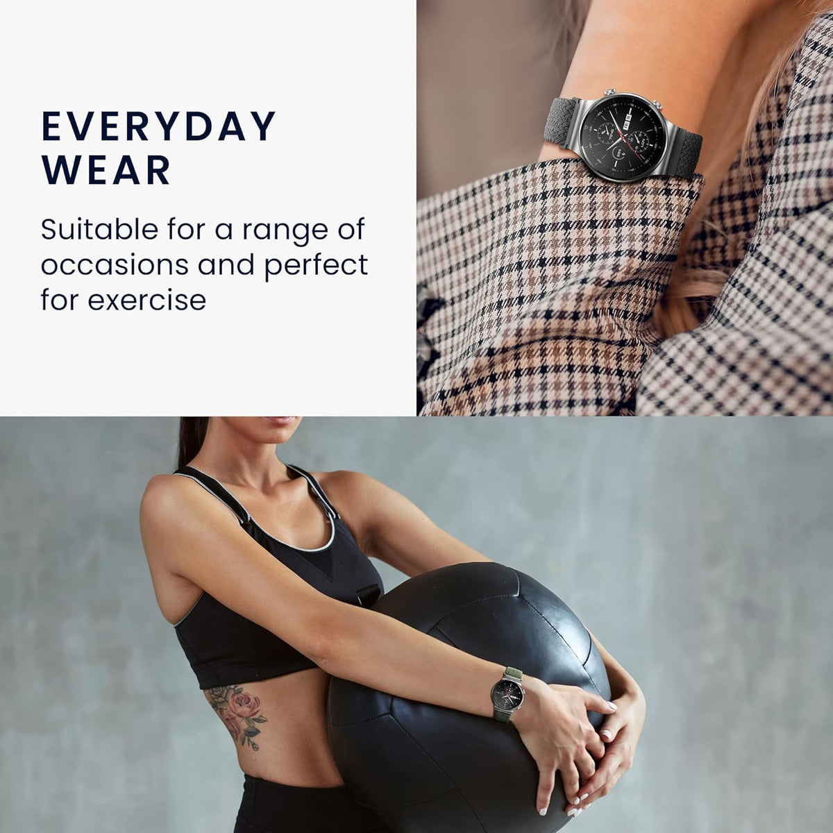 kwmobile Nylon Band, Replacement Strap Compatible with Xiaomi Mi Band 8 for Fitness Tracker